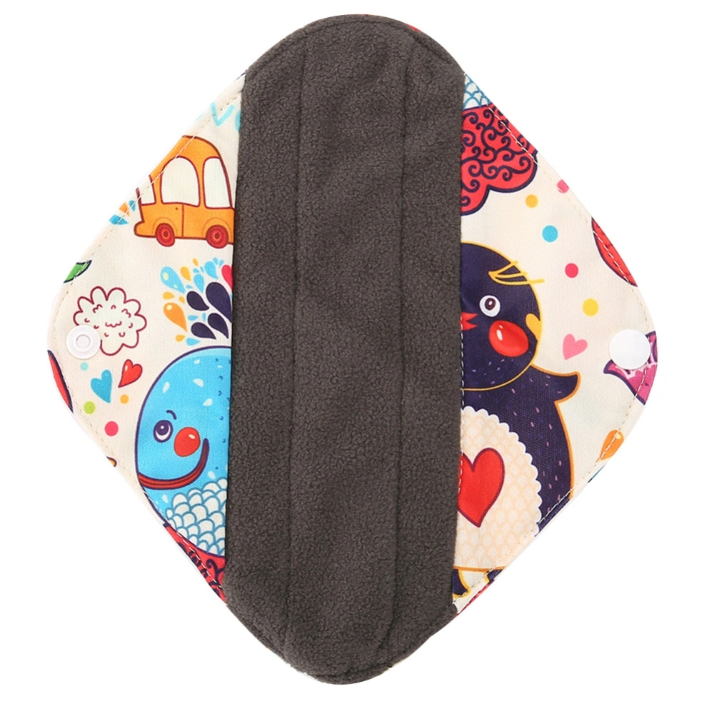 Reusable Charcoal Bamboo Cloth Menstrual Pads Washable Sanitary Panty Pad S XWSD 01