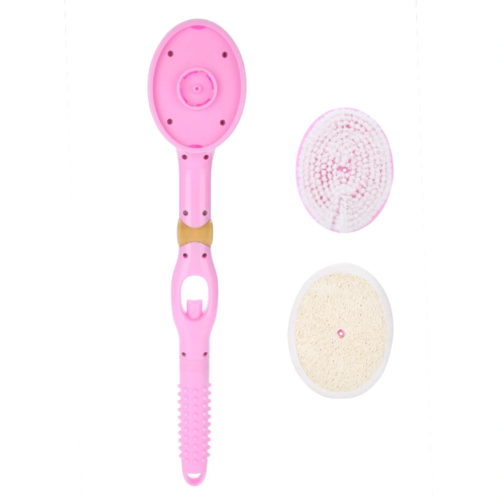 Long Handle Bath Brush with Back Scrubber Loofah Rub Sponge Back Skin Massaging Shower Tool