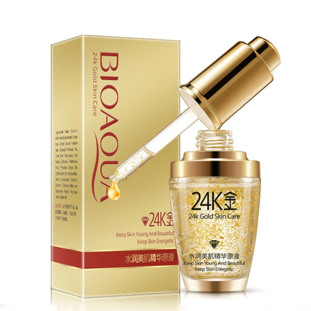 30ml/bottle 24K Gold Whiten Moisturizing Hydrating Essence Serum for Face Skin Care