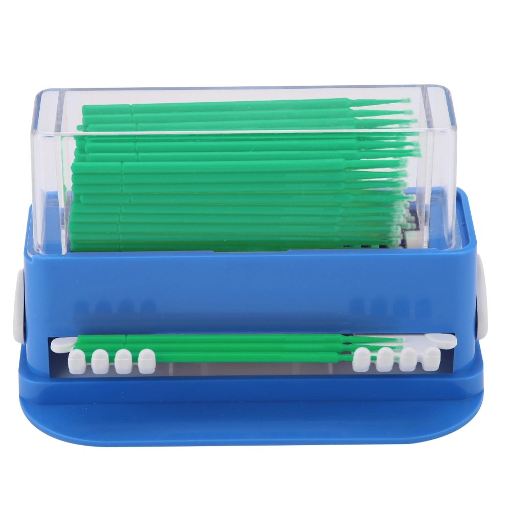 Dental Disposable Micro Applicator Tip Bendable Sticks Brush Dispenser with Box (Green)