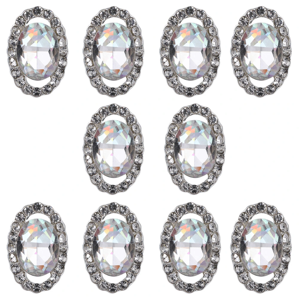 10pcs Glitter Alloy Rhinestones Manicure Metal Waterdrop Zircon Nail Art Decoration 13#280