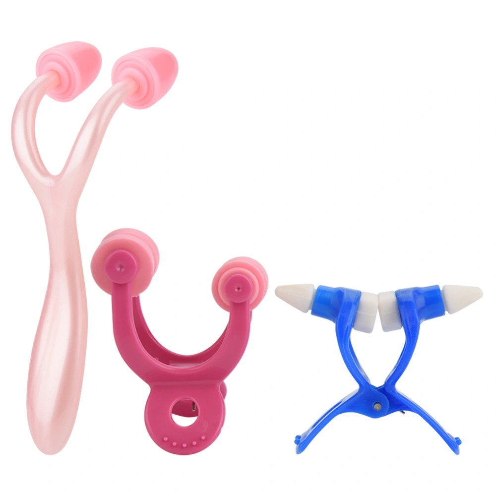 3pcs Nose Shaper Massager Roll Straightening Beauty Clip Nose Up Clip Correction Set New01#