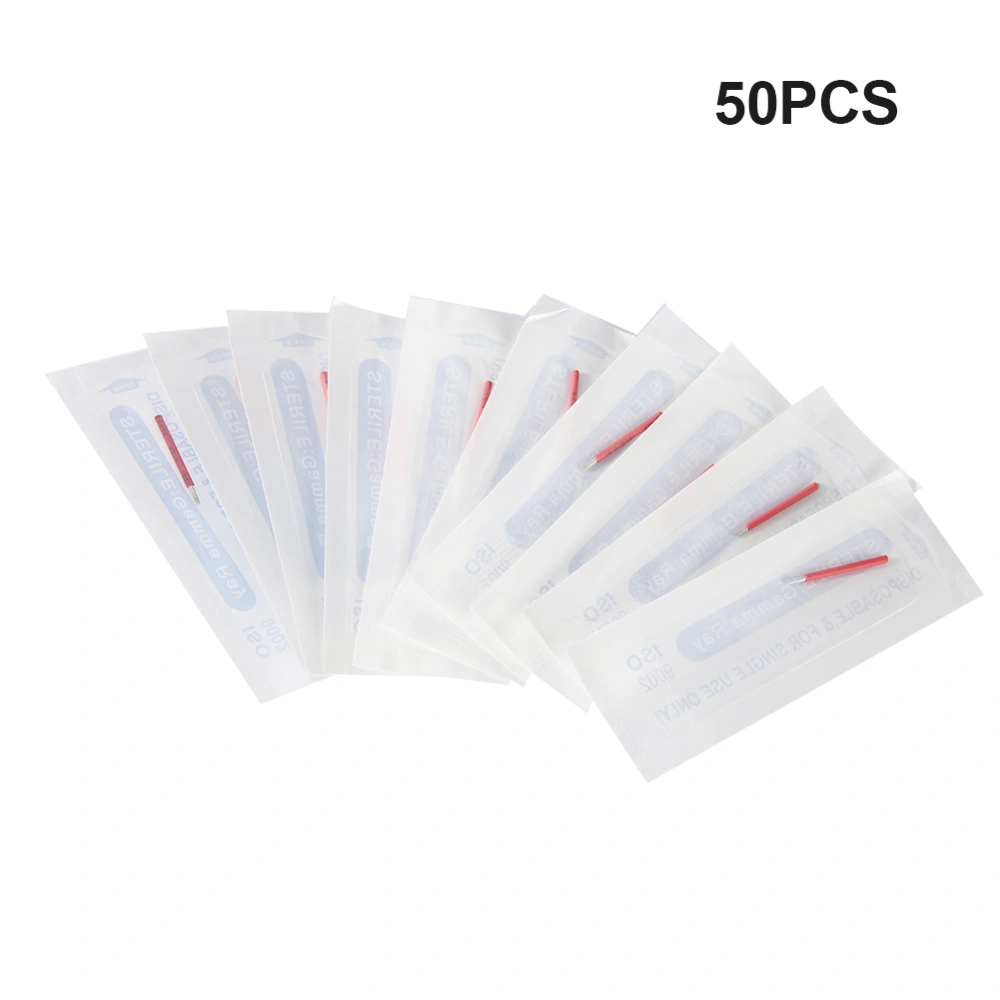 50pcs Disposable Microblading Blade Semipermanent Eyebrow Manual Tattoo Tool (R 7 Pins)