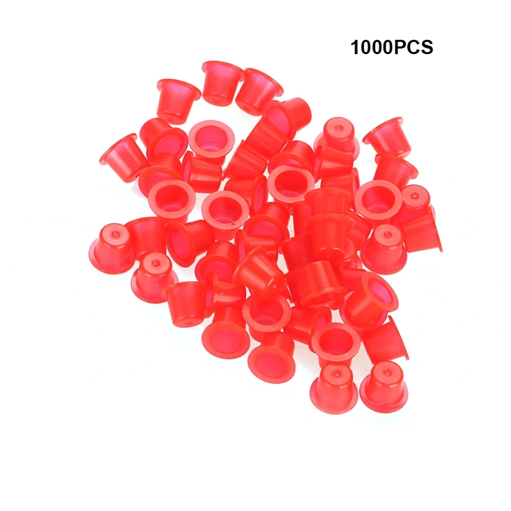 1000Pcs Tattoo Ink Cup Plastic Pigment Holder Permanent Makeup Supplies M