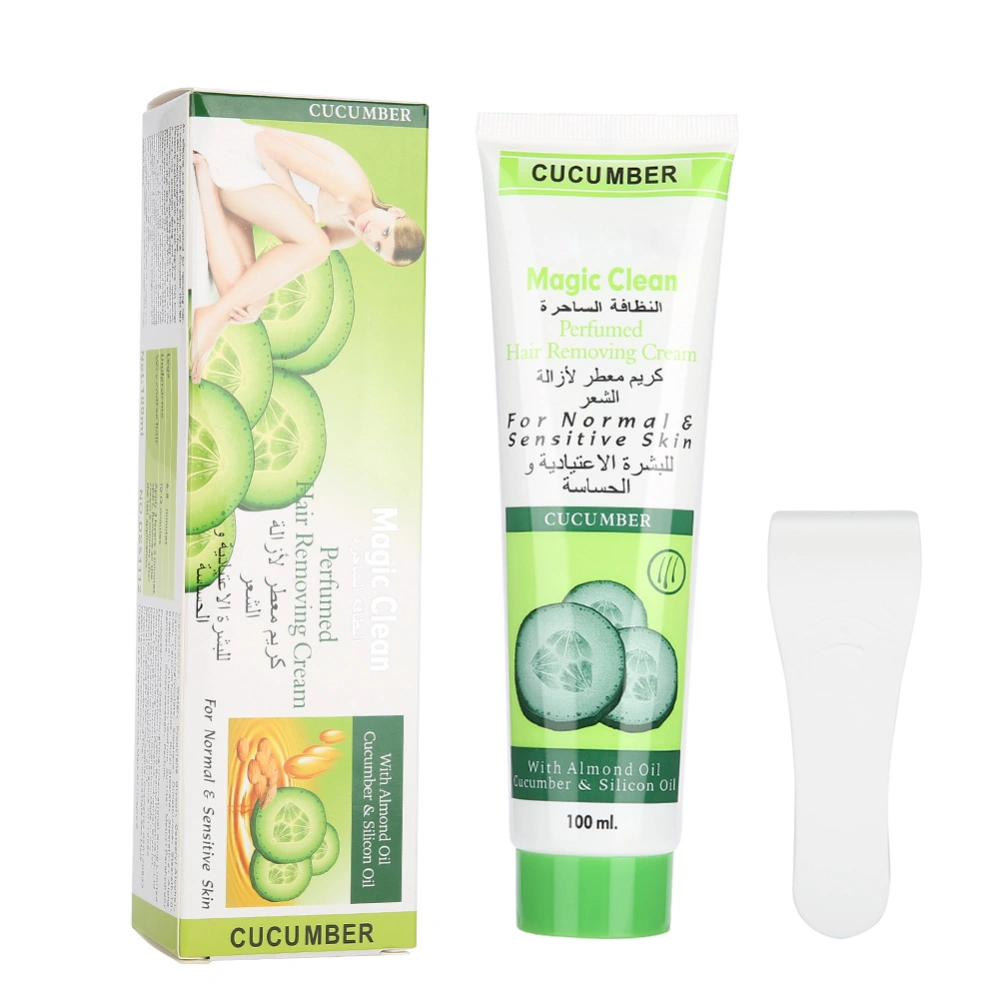 100g Unisex Cucumber Moisturizing Hair Removal Cream Natural Gentle Depilatory Cream