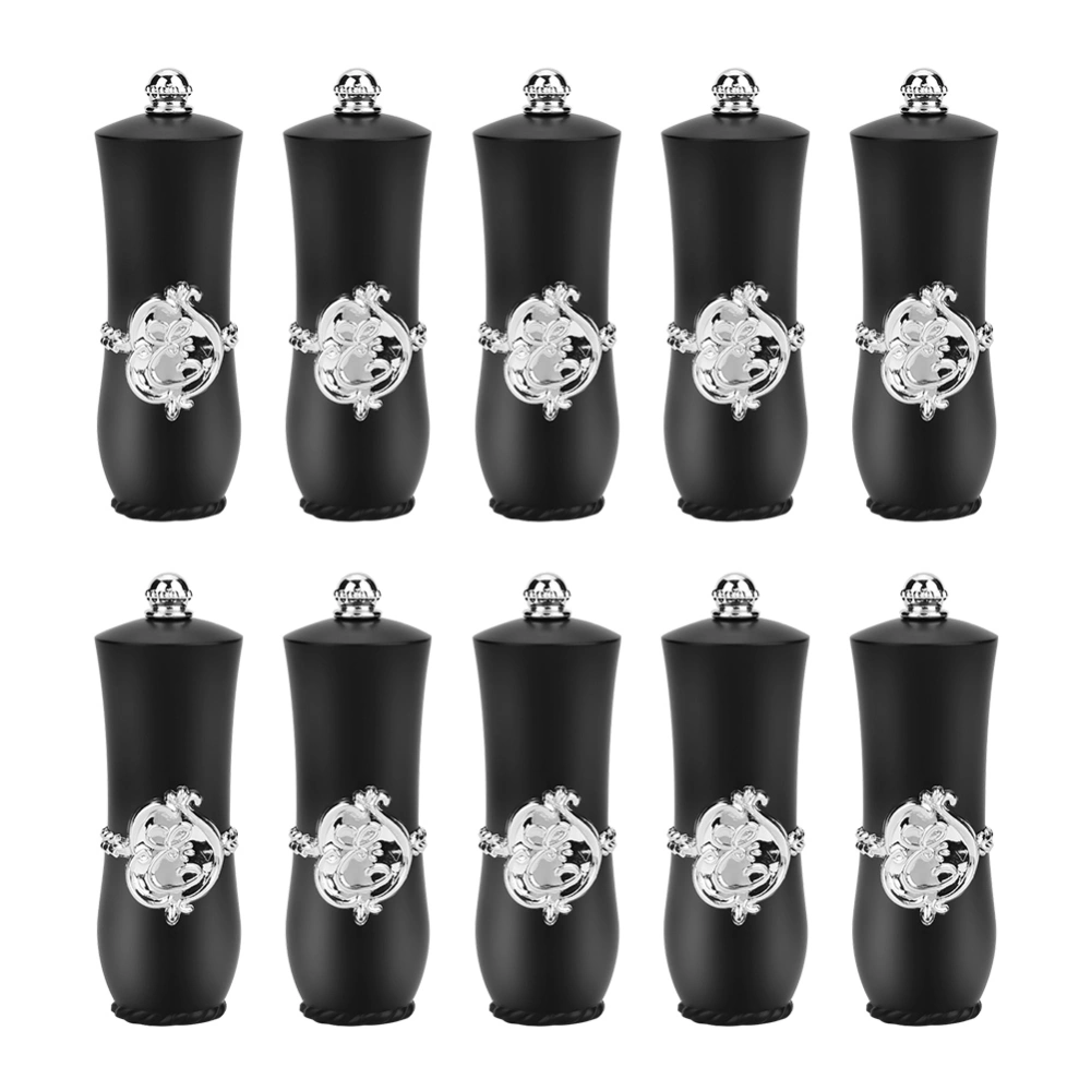 Royal Style DIY Lipstick Empty Container Self made Lipstick Mold Lip Balm Tubes 10Pcs Black