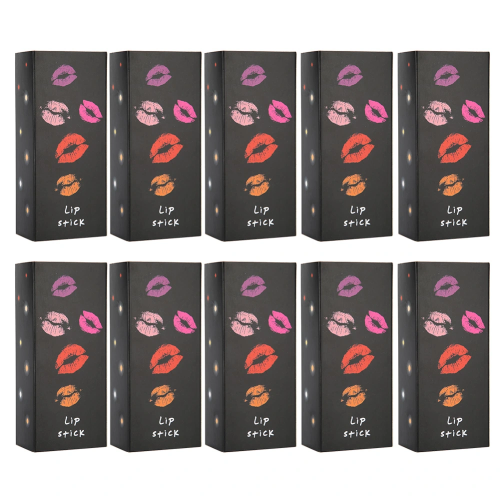 10Pcs Paper Case Box DIY Handmade Lipstick Material Lip Tube Packaging Carton Empty Box 05