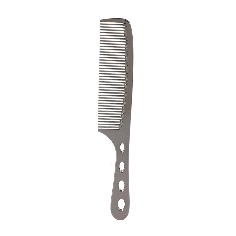 Professional Hair Comb Space Aluminum Stainless Steel Anti static Comb Beauty Tools Black01