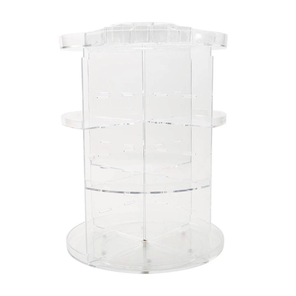 360° Rotating Cosmetic Organizer Manicure Makeup Display Storage Case Spinning Rack Gifts