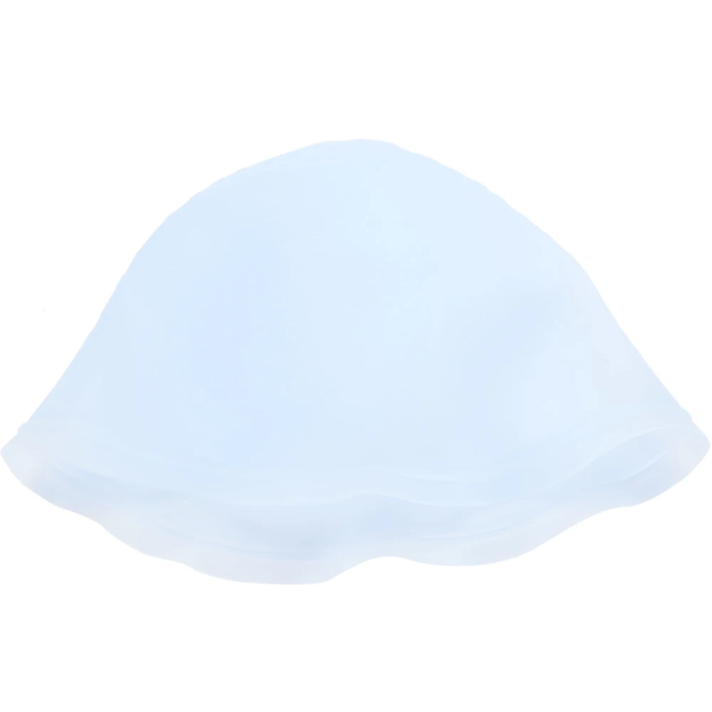 Hair Silicone Gel Cap Dye Hair Coloring Cap Highlighting Cap Hair Styling Tool with Hook (Blue)