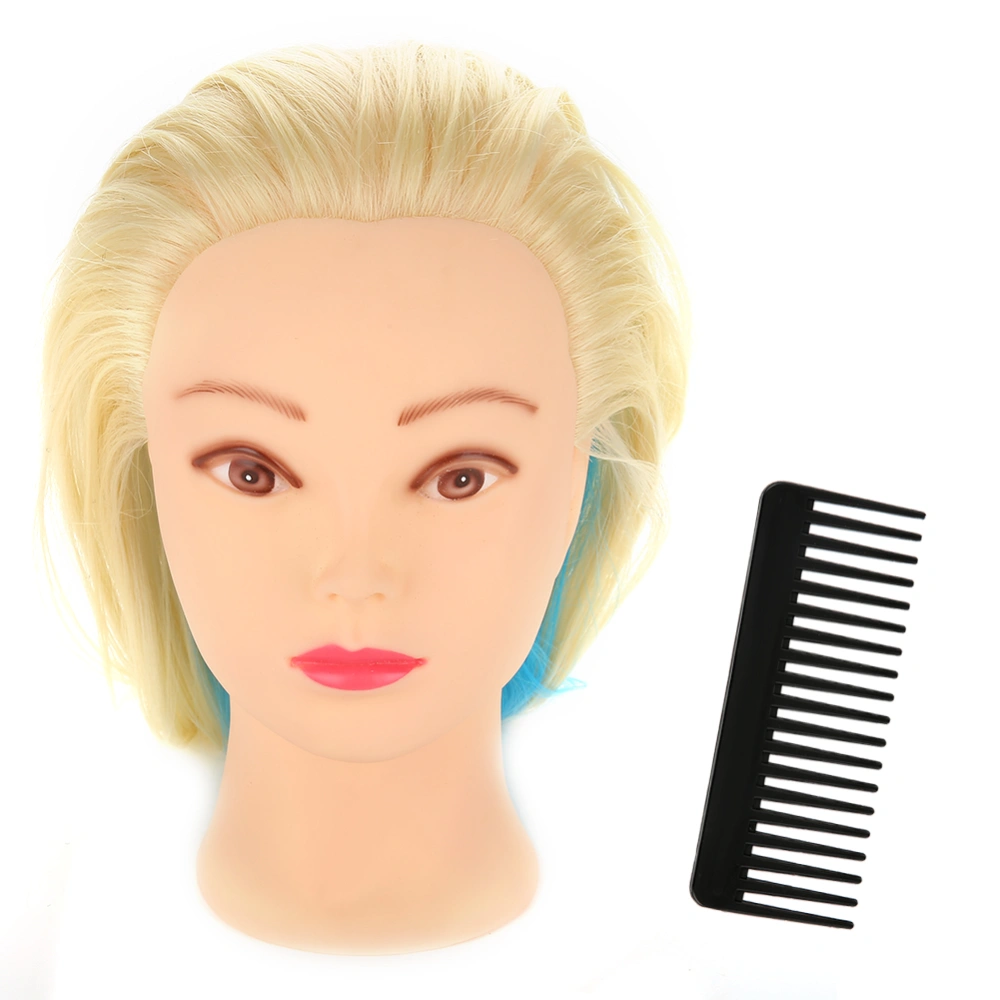 Female Realistic Mannequin Head Hairdressing Practice Hairdressing Mannequin Dolls with Comb