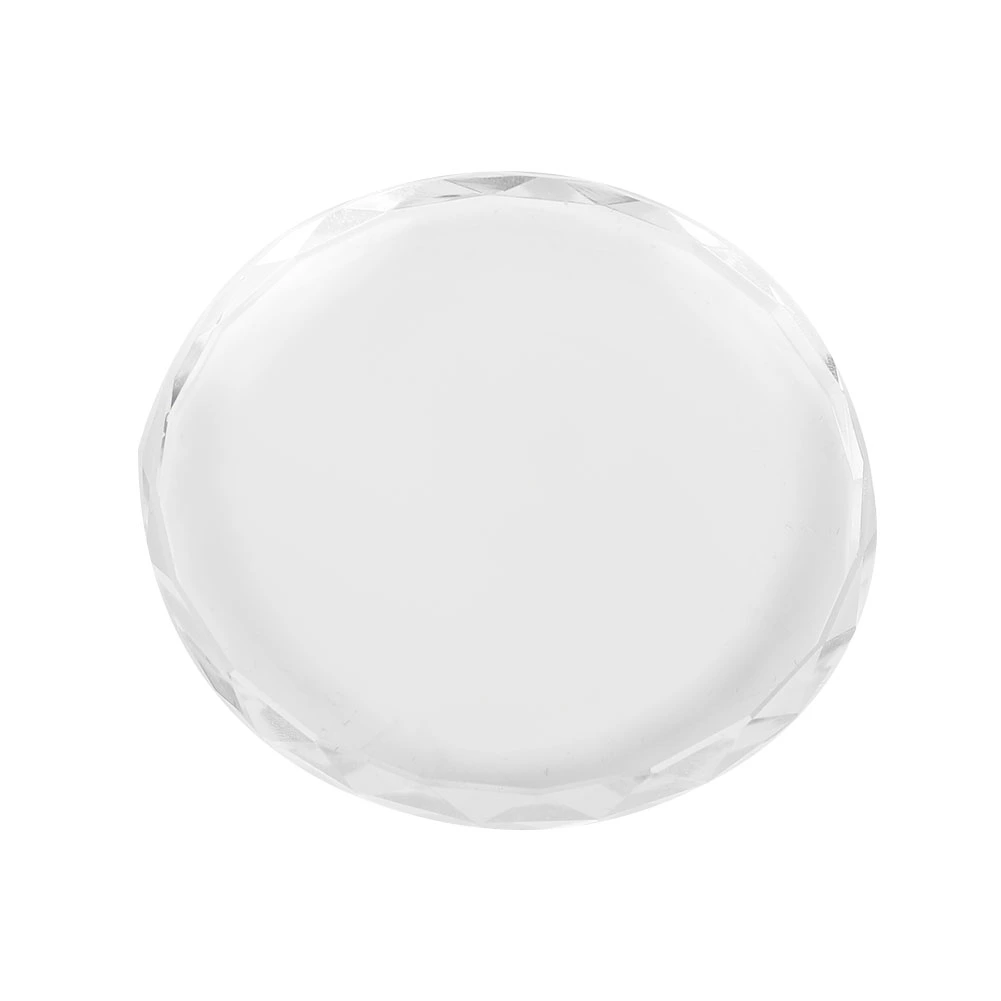 Transparent Glass Nail Art Palette Paint Drawing Color Pigment Dish Manicure(Round Glass)