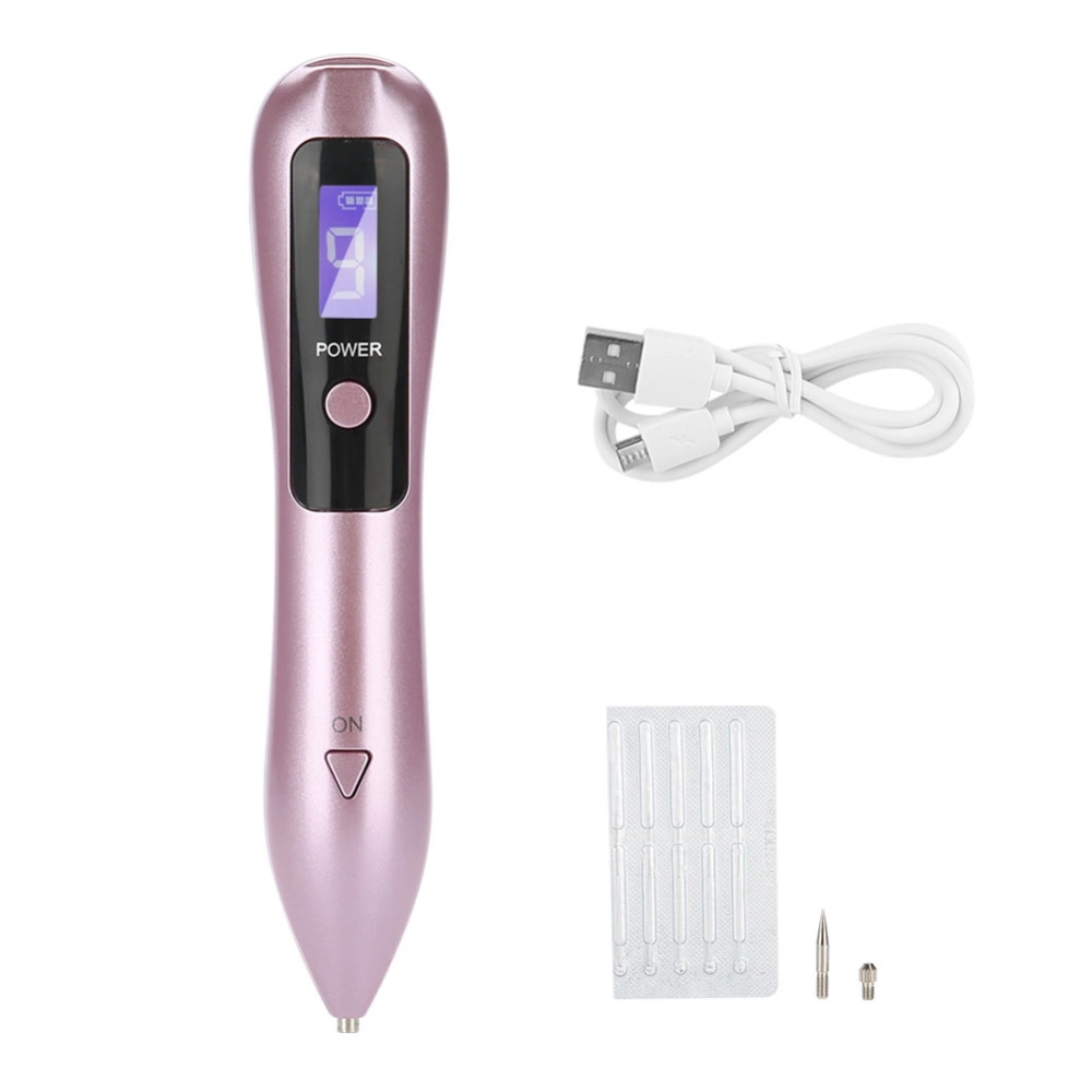 Portable LCD Dot Mole Freckle Spot Tattoo Removal Pen Beauty Skin Machine Rose Gold