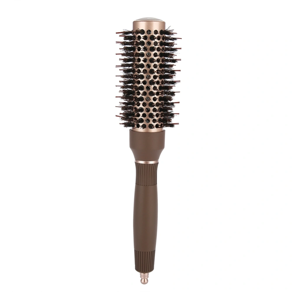 High quality Anion Anti static Round Hair Comb Salon Styling Brush Coffee(32mm)