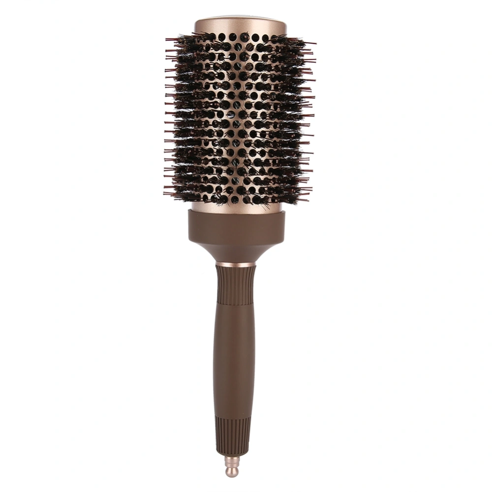 High quality Anion Anti static Round Hair Comb Salon Styling Brush Coffee(53mm)