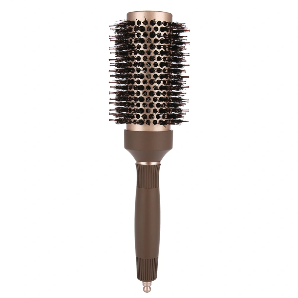 High quality Anion Anti static Round Hair Comb Salon Styling Brush Coffee(43mm)