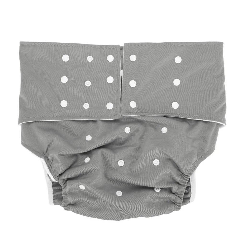 Washable Adult Pocket Nappy Cover Adjustable Reusable Diaper Cloth Grey