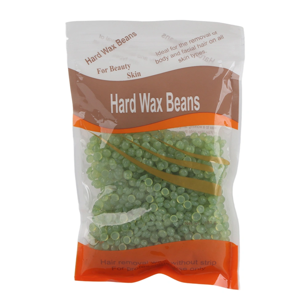 100g/Bag 10 Types Depilatory Hard Wax Bean Arm Body Hair Removal Beeswax Pellets (Aloe)