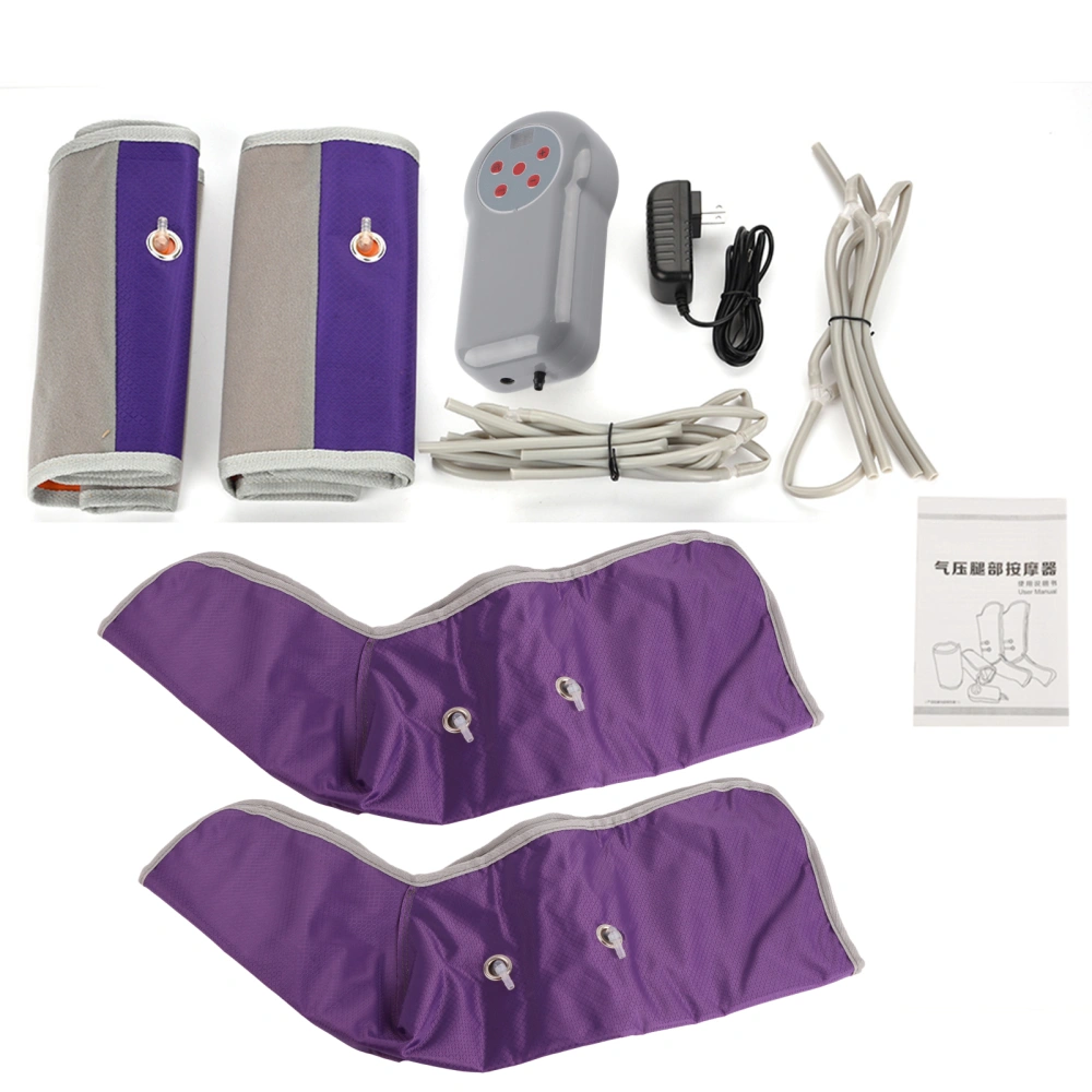 Air Compression Massager Arm Leg Massager Electric Circulation Wraps (Purple US Plug )