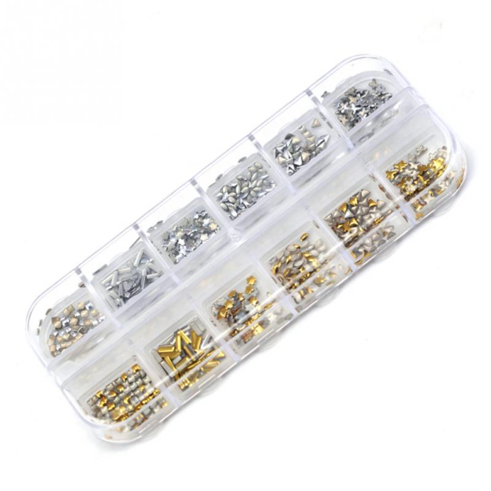 AB Drill Glitter Rivet Decoration Nail Art Paillette Sequins DIY Manicure Tools Round