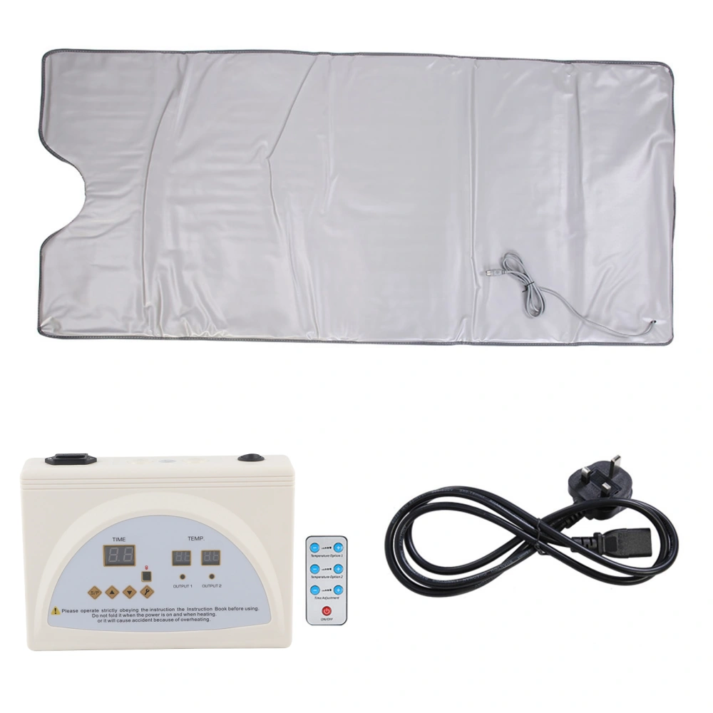 220V Far Infrared Sauna Heating Blanket Body Shape Slimming Fitness Machine UK Plug