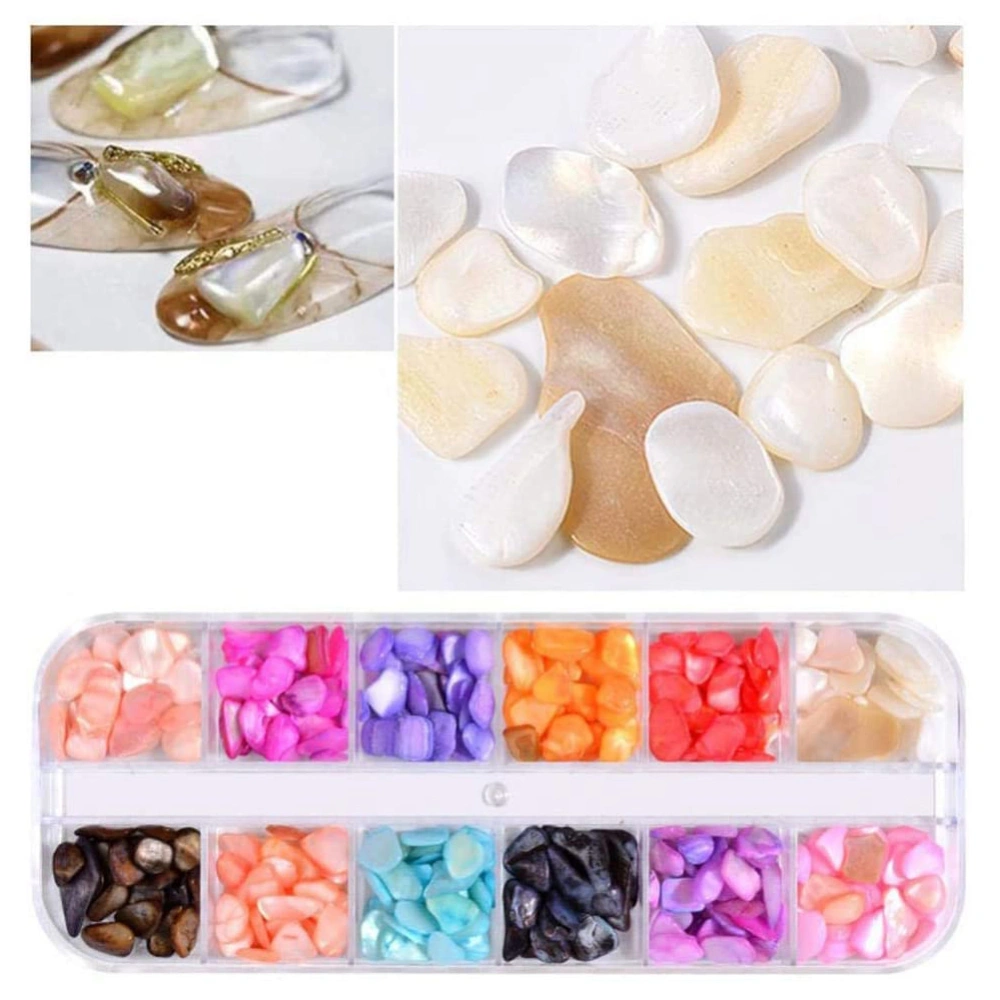 12 Colors Irregularity Glitter Shells Decoration Nail Art Paillette Sequins Manicure Charm