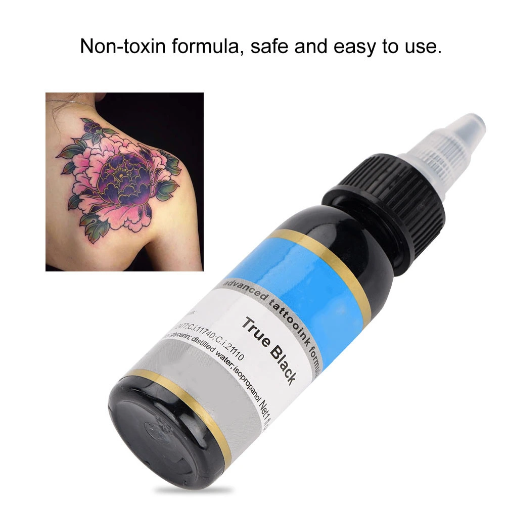 30ml Body Paint Semi permanent Eyebrow Permanent Makeup Tattoo Ink (True Black)