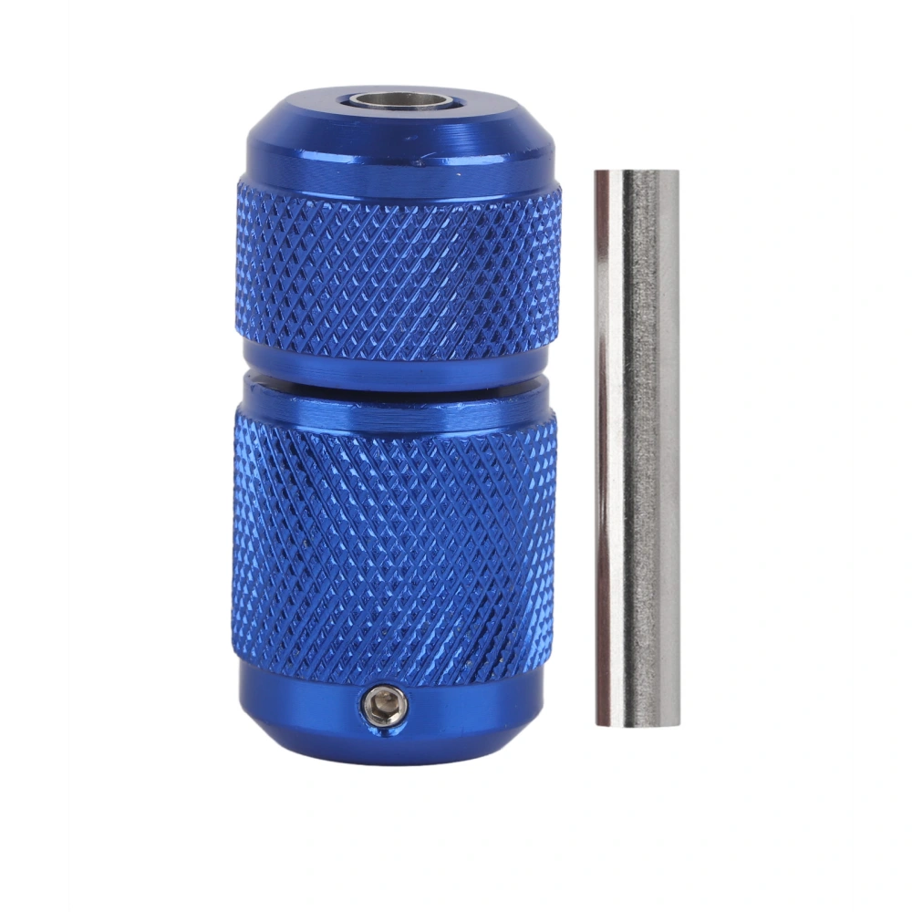 22mm Aluminum Alloy Professional Tattoo Machine Grip Stainless Steel Needle Bar Tube Blue