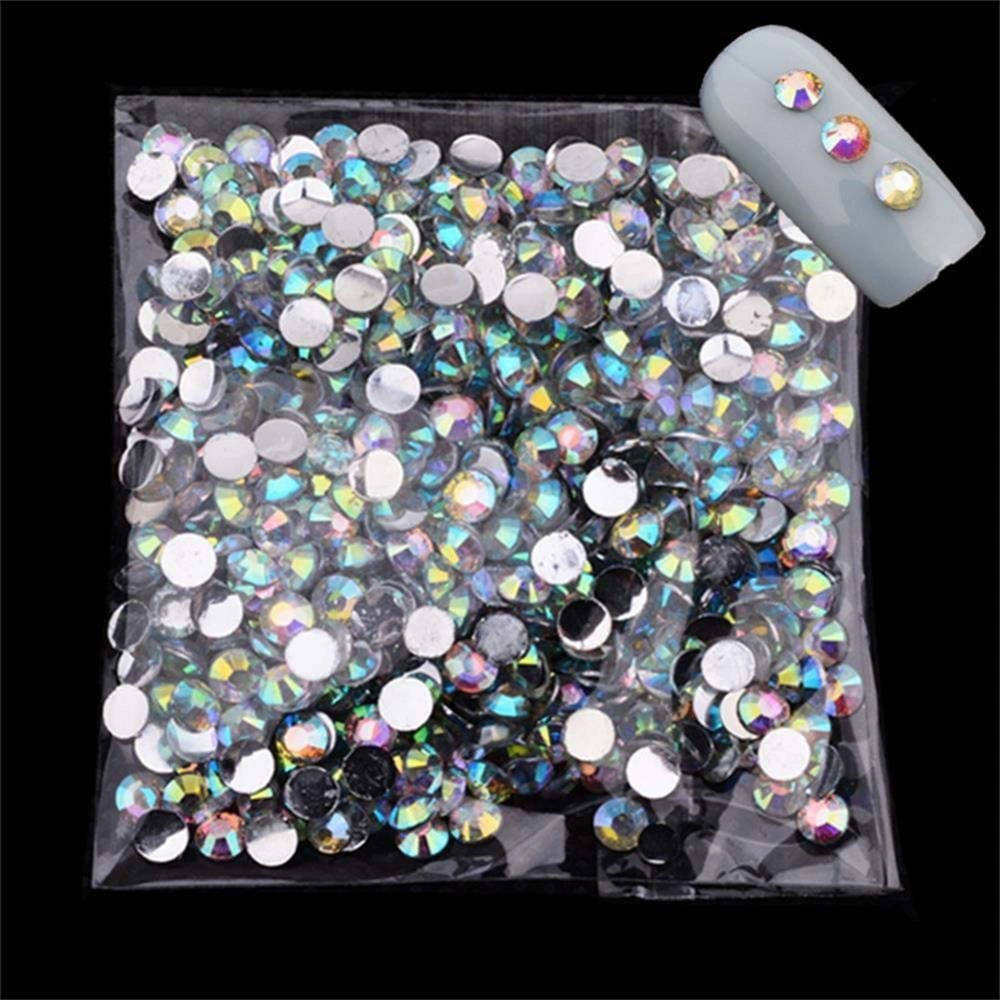 1000pcs/bag 4mm Resin AB Drill Beads Rhinestone Flatback Scrapbooking Nail Art Decoration