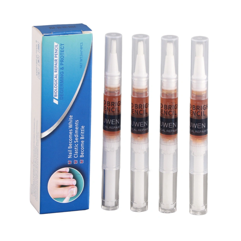 4pcs Natural Nail Care Essence Pen Anti Fungus Nail Treatment Effective Nail Fungus Solution