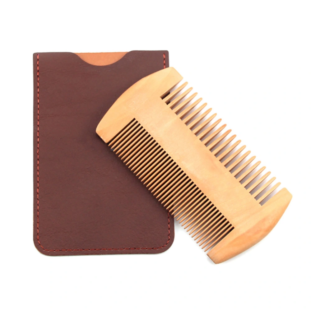 Wooden Pearwood Mustache Shaper and Styling Comb Tools Beard Shaping Template