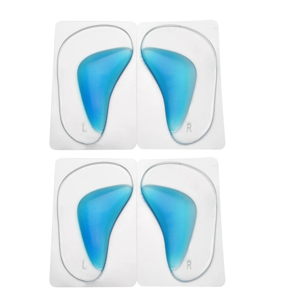 Orthotic Silicone Feet Foot Arch Support Cushion Shoe Insoles Pads (Blue)