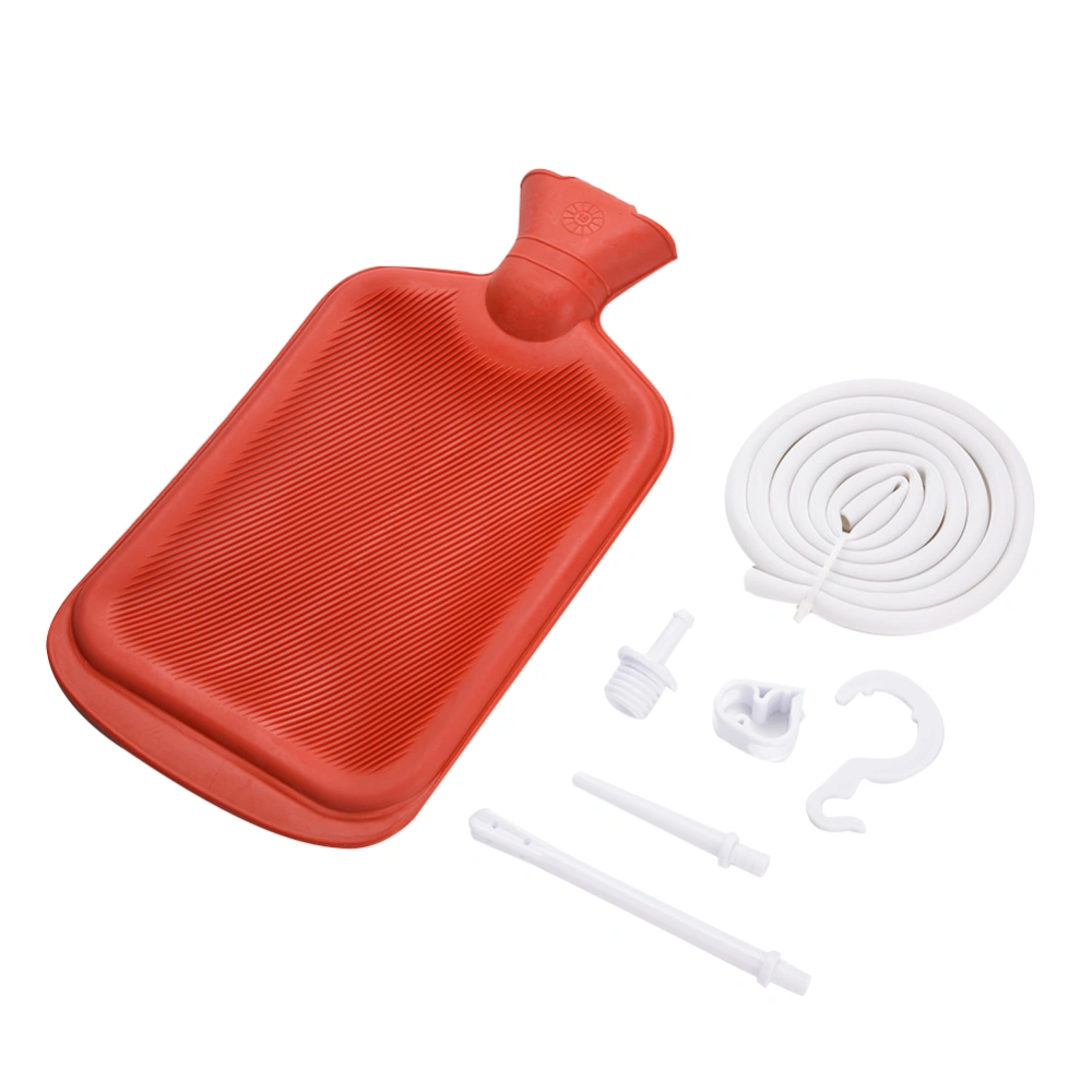 Anal Cleaner Shower Vaginal Washing Intestine Enema Bag Flusher Constipation (Red)