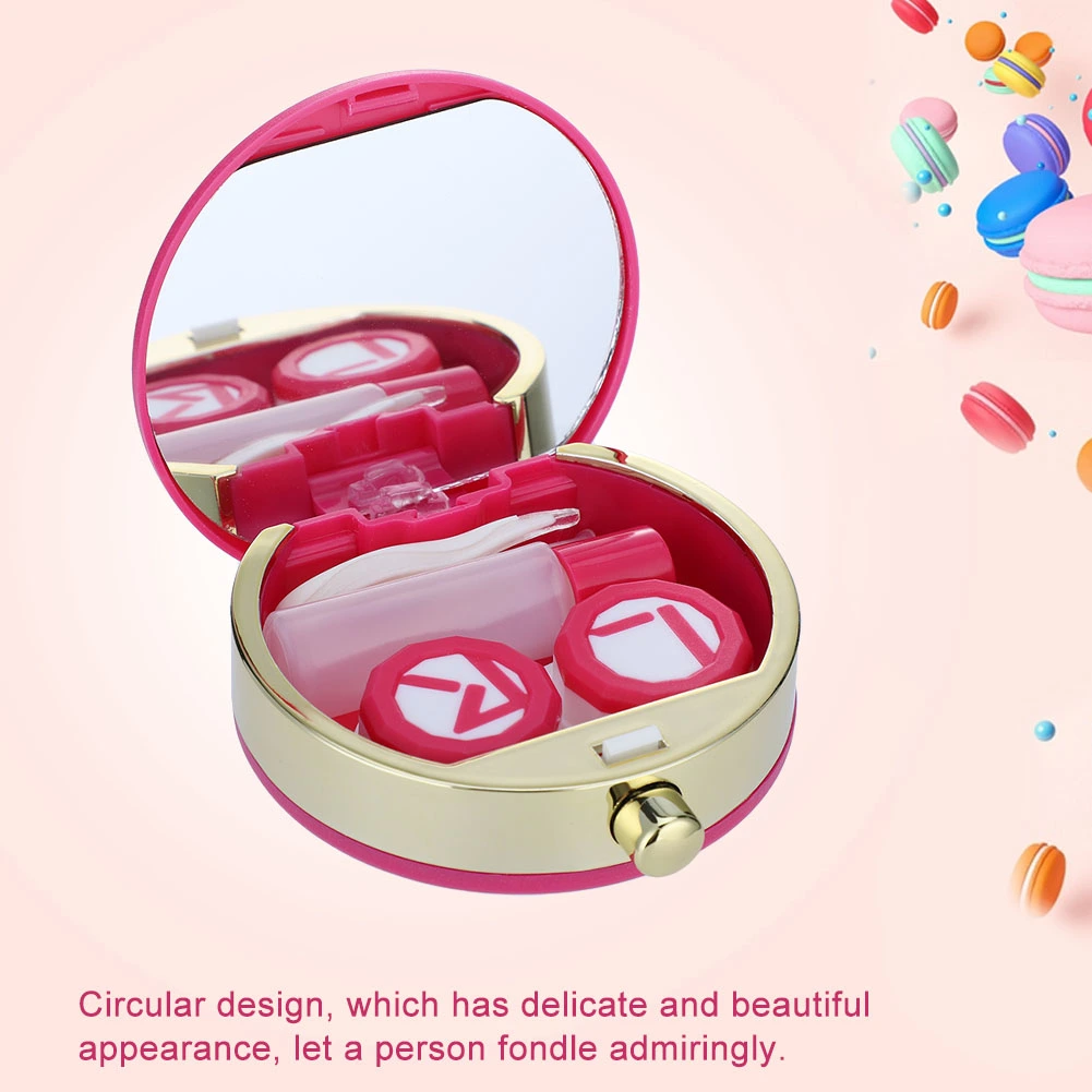 Mini Contact Lens Holder Eye Care Lenses Case Set Cute Lovely Travel Kit Box #03