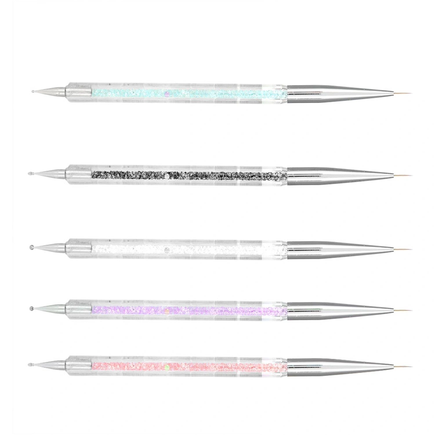 5PCS Double Heads Crystal Dotting Manicure Tools Painting Dot Pen Nail Art Paint Set