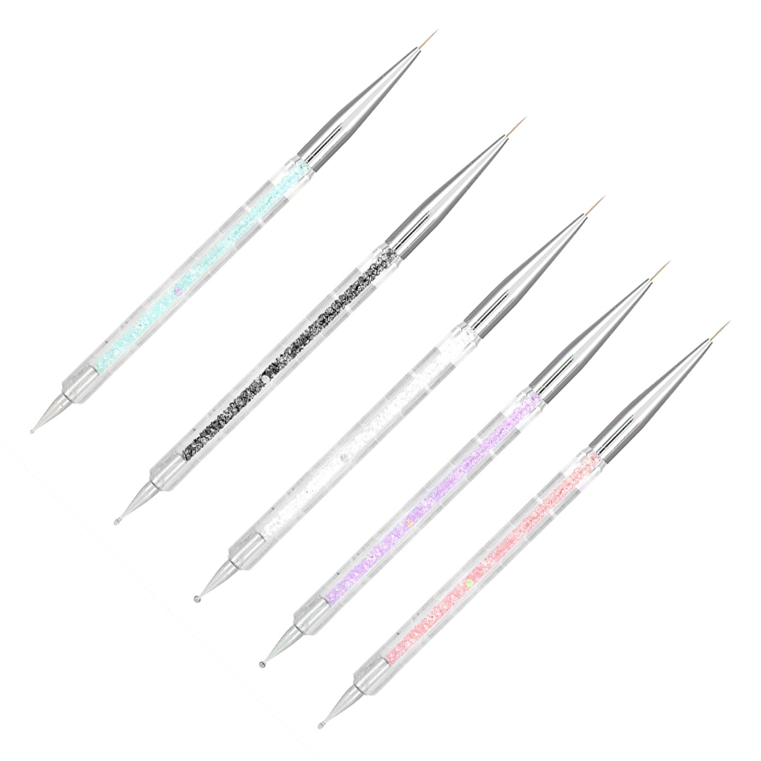 5PCS Double Heads Crystal Dotting Manicure Tools Painting Dot Pen Nail Art Paint Set