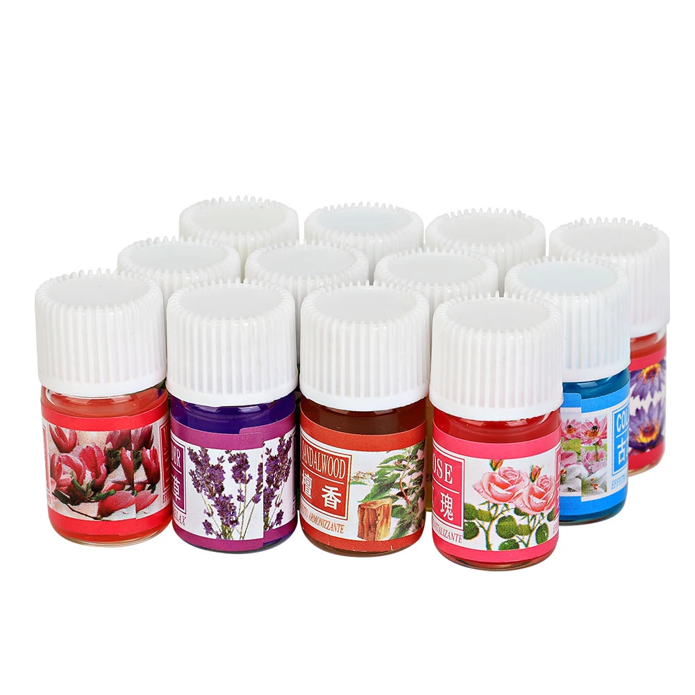 12 Bottles 3ml Natural Fragrant Plant Water soluble Fatigue Relieve Essential Oil