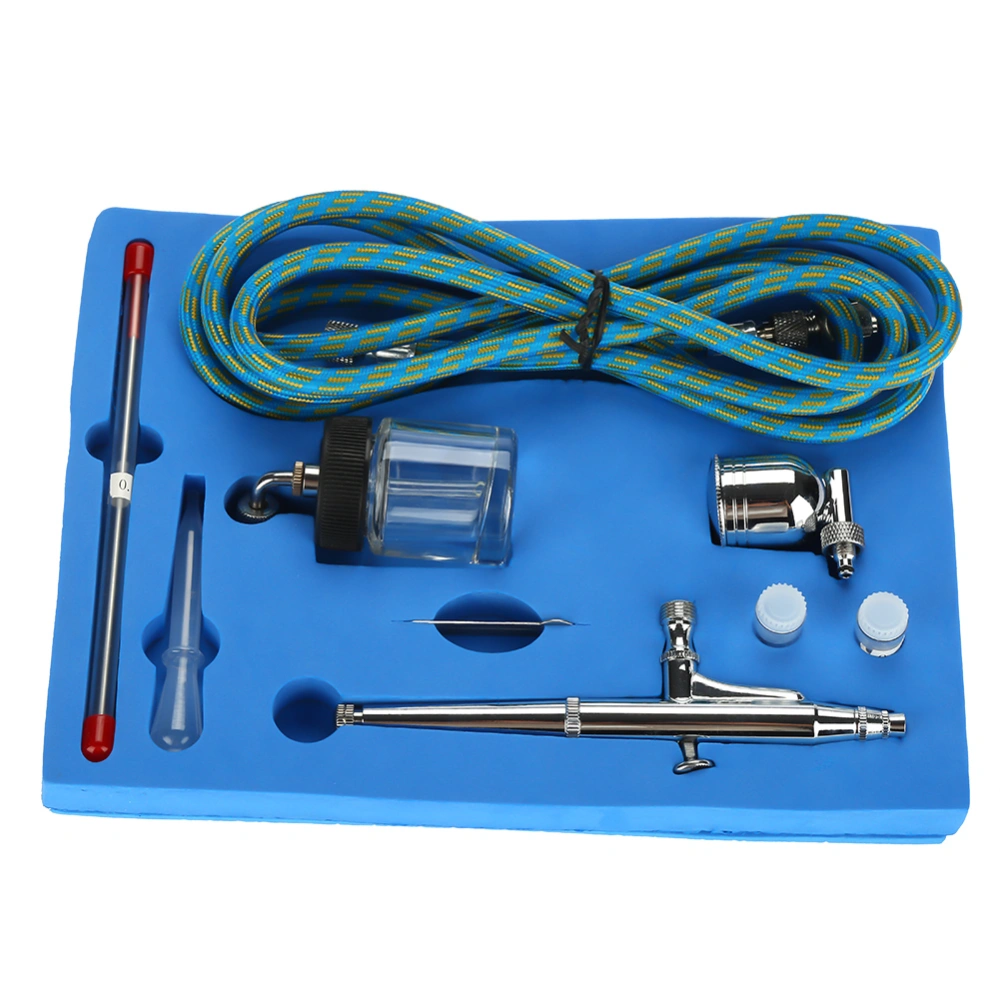 Airbrush Kit 0.2mm/0.5mm Needle Gravity Feed Air Brush Spray Gun for Tattoo Nail Art Air Paint