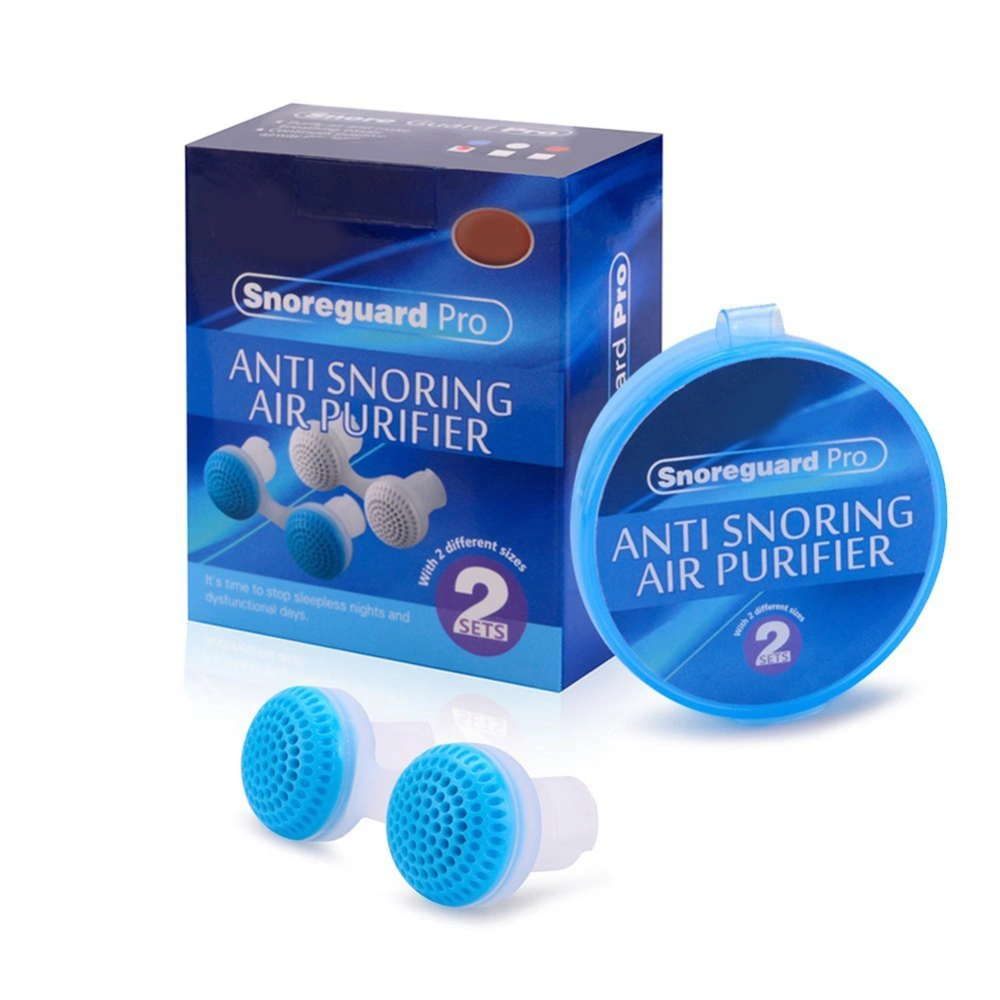 Anti Snoring Air Purifier Nose Breathing Apparatus Mini Nose Buds Anti Snoring Device Blue