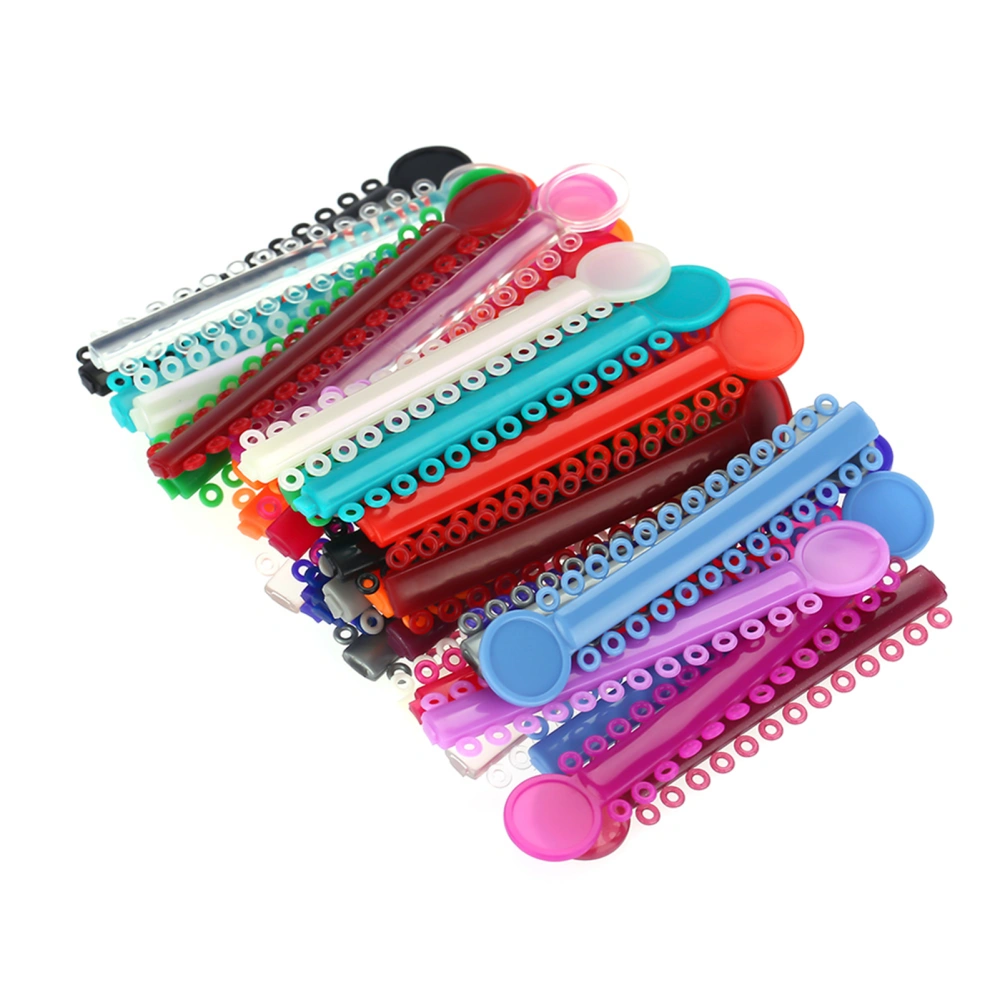 40pcs Multi color Dental Orthodontic Ligature Rubber Bands Teeth Corrector Elastic Brace