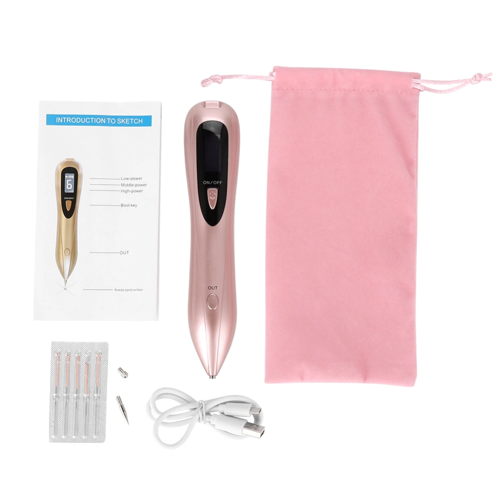 Professional Spot Tattoo Freckle Removal Machine No Bleeding Mole Dot Removing Pen Rosegold