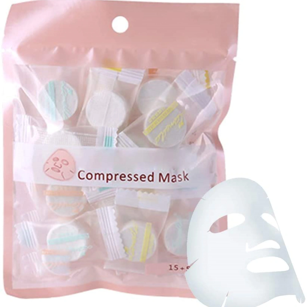 Skin Care 20pcs Pack Natural NOn woven Compressed Face Mask DIY Facial Mask