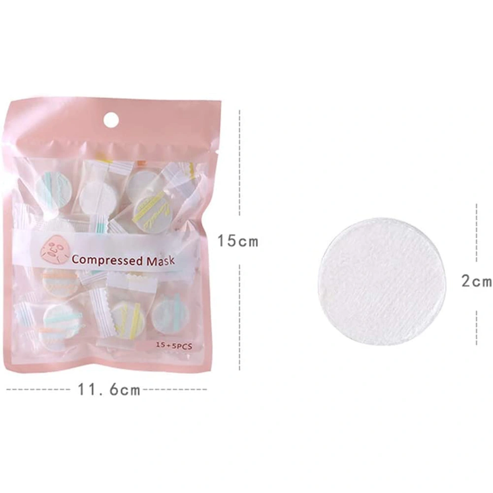 Skin Care 20pcs Pack Natural NOn woven Compressed Face Mask DIY Facial Mask