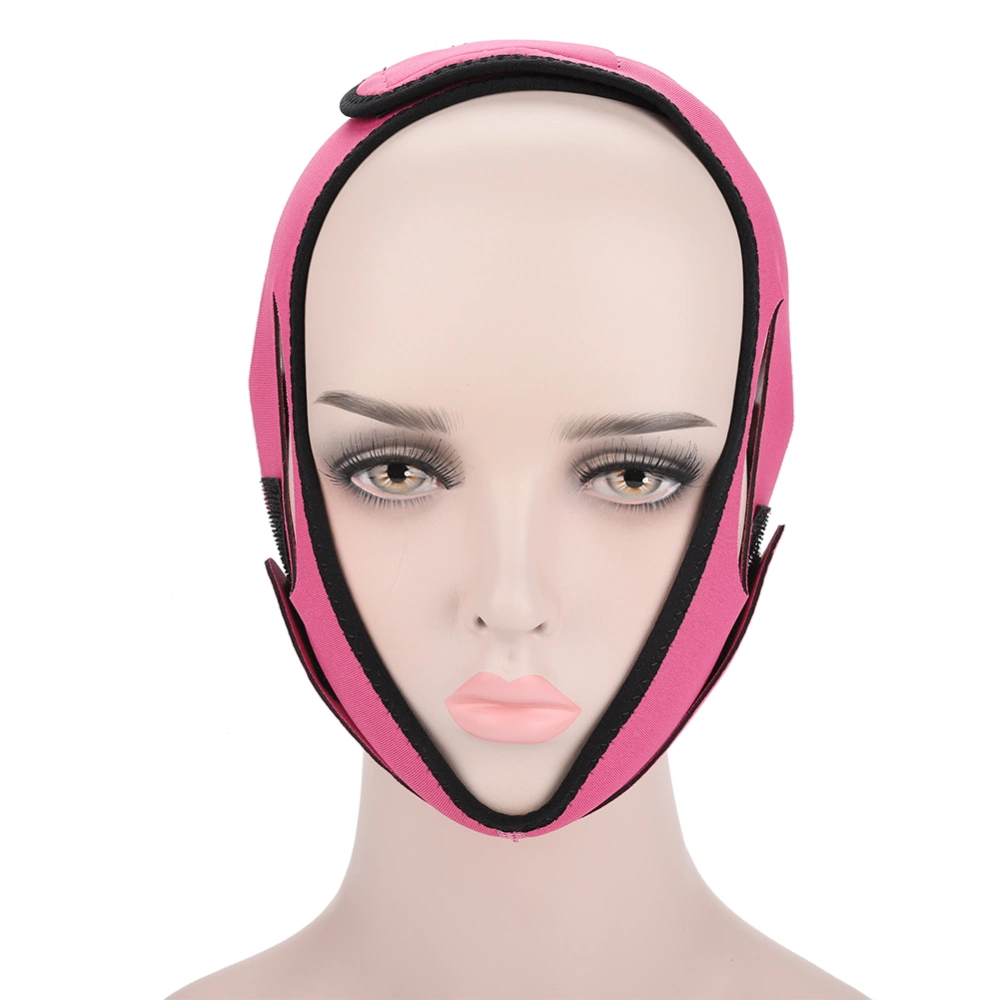 Facial Slimming Mask Slimming Bandages Facial Double Chin Care Weight Loss Face Belts Rose Red