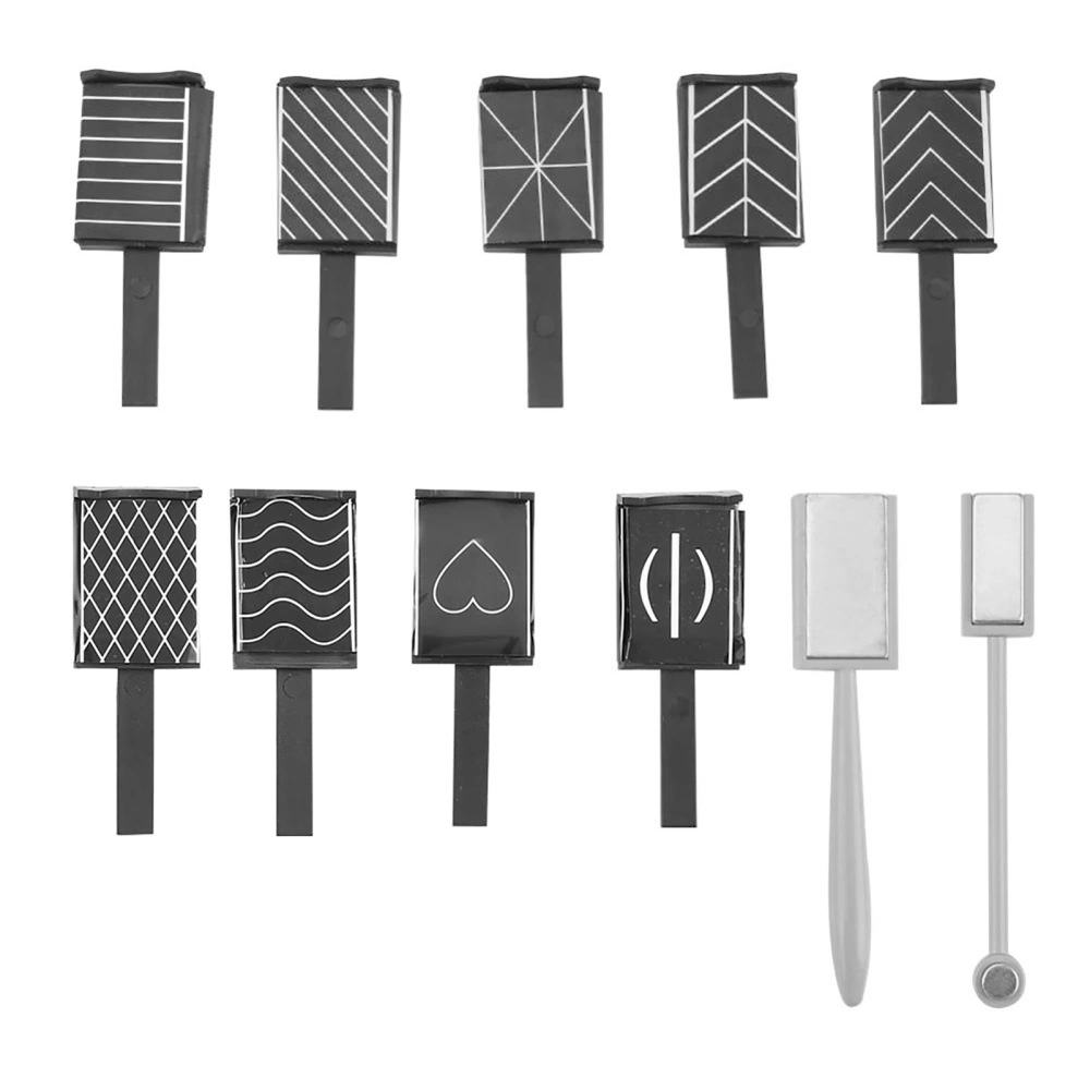 11Pcs/Set 3D Cat Eye Magnetic LED Polish Soak Off UV Gel Magnet Stick Manicure Nail Art Tools