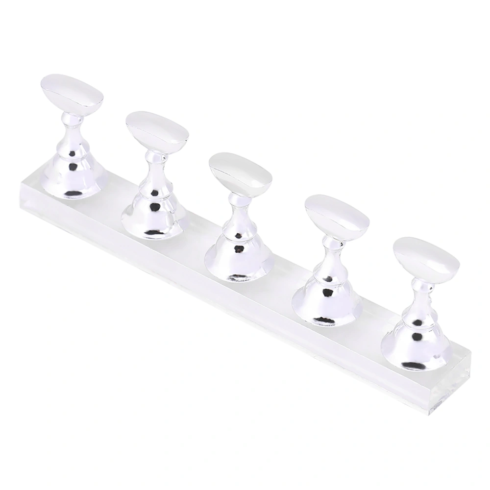 Manicure 5Pcs Nail Art Tip Holders Magnetic Chess Board Display Practic Train Stand