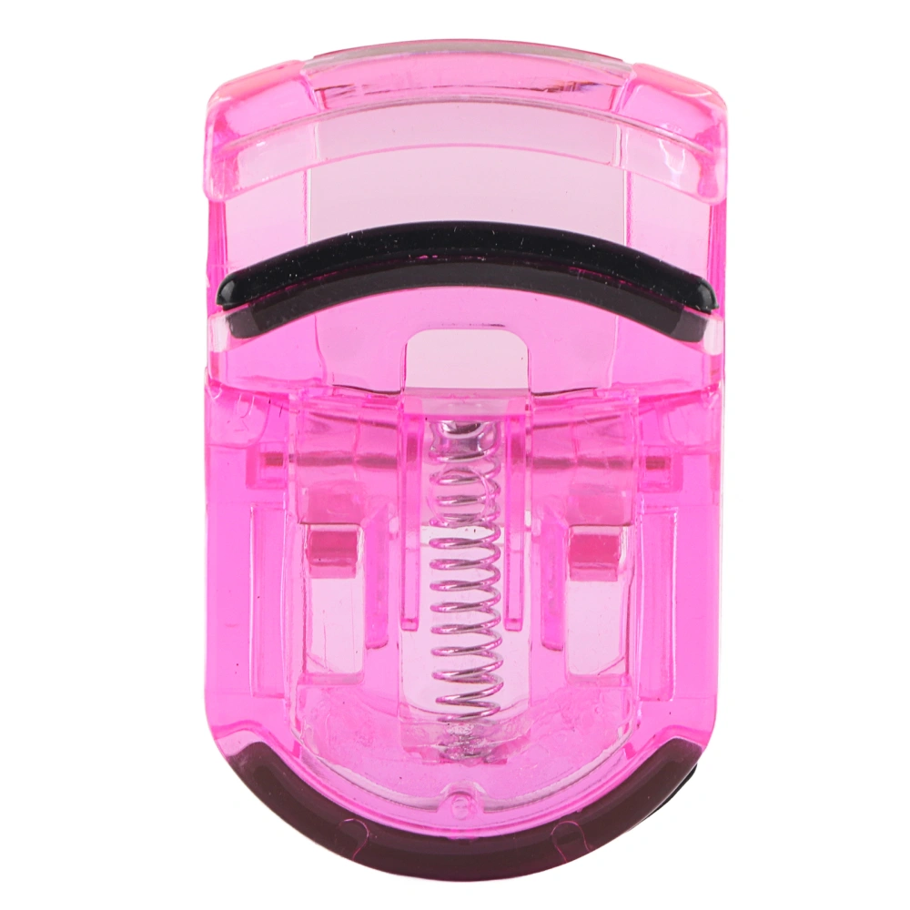 Mini Portable Eyelash Curler Clip with Rubber Eyelash Natural Curling Clip Cosmetic Tools Pink