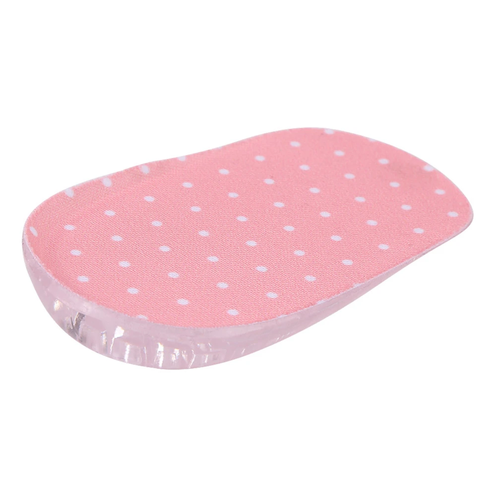 1.5cm Silicone Gel Adhesive Insoles Height Increase Foot Orthotic Arch Support Heel Pads Pink