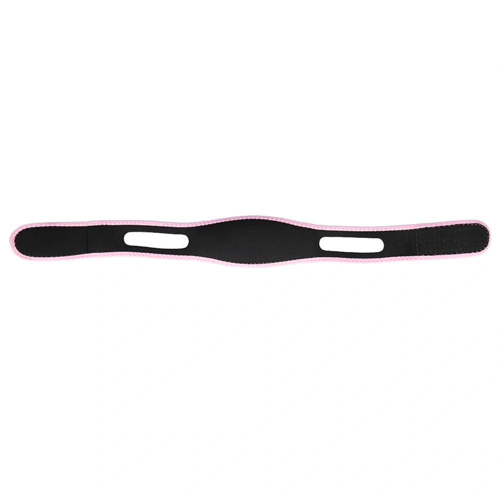 Man Women Adjustable Anti Snoring Belt Snore Stop Headband Chin Jaw Support Strap Pink