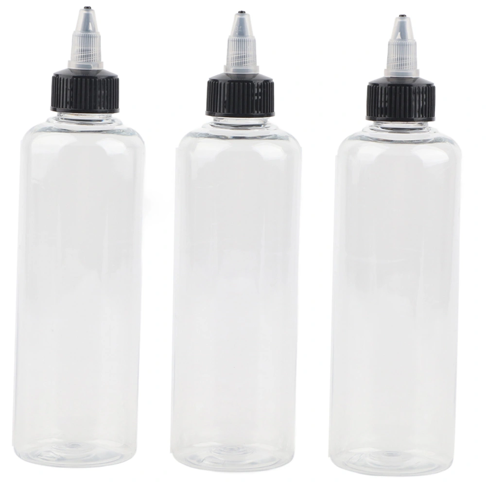 3pcs 250ml Empty Plastic Bottles Tattoo Pigment Ink Bottle Green Soap Clear Bottle Supply